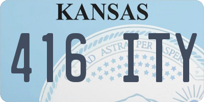 KS license plate 416ITY