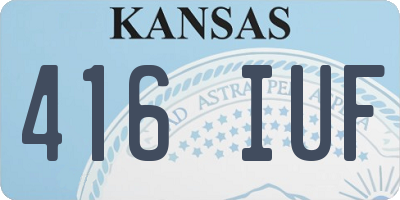 KS license plate 416IUF