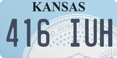 KS license plate 416IUH