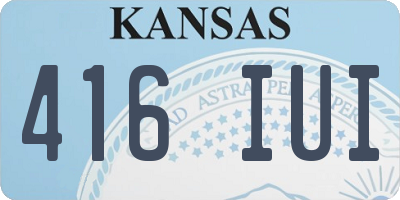 KS license plate 416IUI