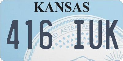 KS license plate 416IUK