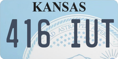 KS license plate 416IUT