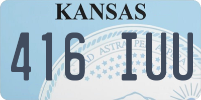 KS license plate 416IUU