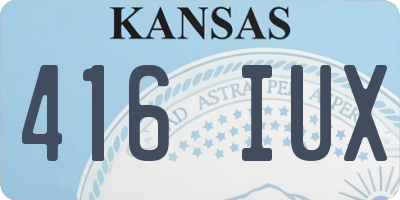 KS license plate 416IUX