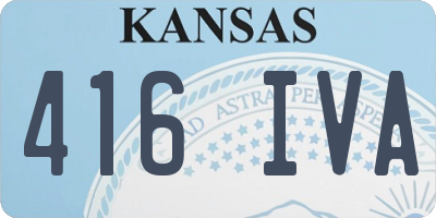 KS license plate 416IVA