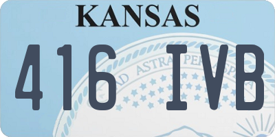 KS license plate 416IVB