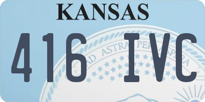 KS license plate 416IVC