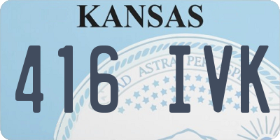 KS license plate 416IVK