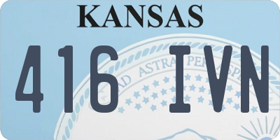 KS license plate 416IVN