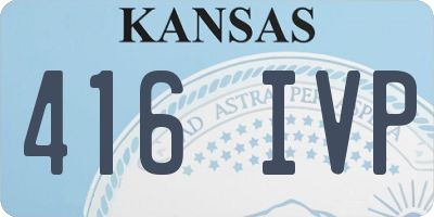 KS license plate 416IVP