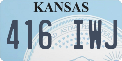 KS license plate 416IWJ