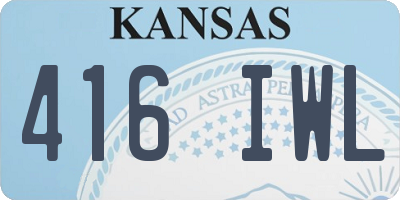 KS license plate 416IWL