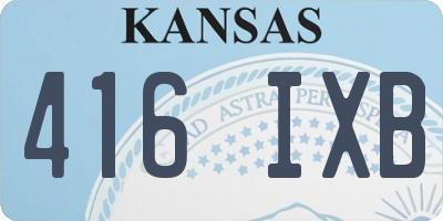 KS license plate 416IXB