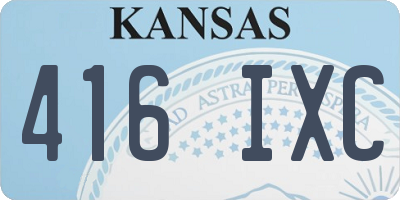 KS license plate 416IXC