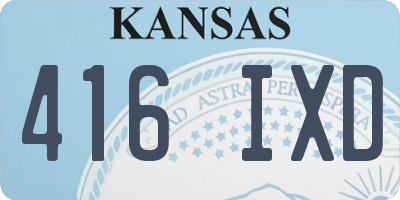 KS license plate 416IXD
