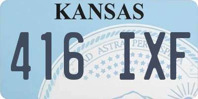 KS license plate 416IXF