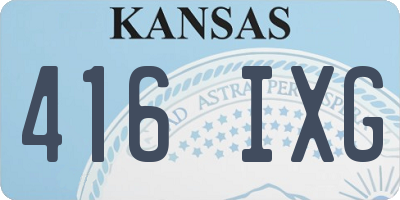 KS license plate 416IXG