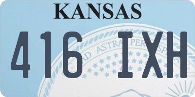 KS license plate 416IXH