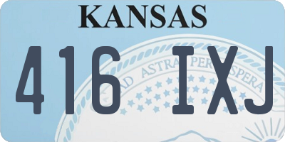 KS license plate 416IXJ