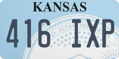 KS license plate 416IXP