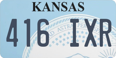 KS license plate 416IXR