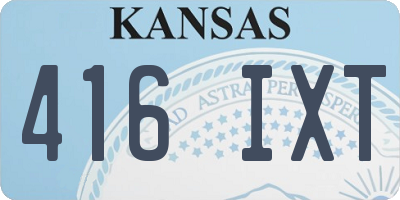 KS license plate 416IXT
