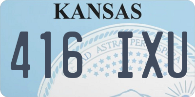 KS license plate 416IXU