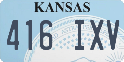 KS license plate 416IXV