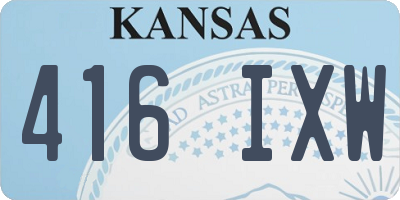 KS license plate 416IXW