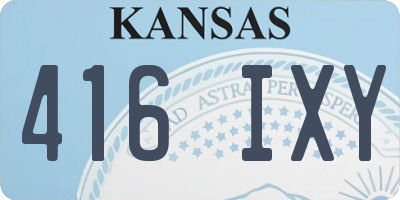 KS license plate 416IXY
