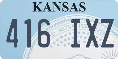 KS license plate 416IXZ