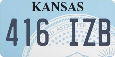 KS license plate 416IZB