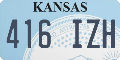 KS license plate 416IZH