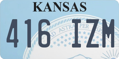 KS license plate 416IZM
