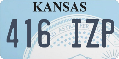 KS license plate 416IZP