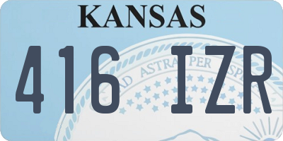 KS license plate 416IZR