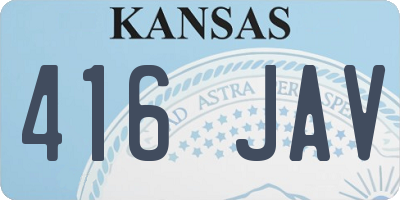 KS license plate 416JAV