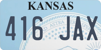 KS license plate 416JAX