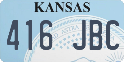 KS license plate 416JBC