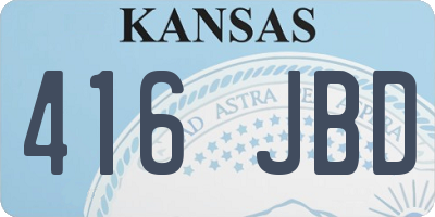 KS license plate 416JBD