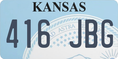 KS license plate 416JBG