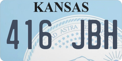 KS license plate 416JBH