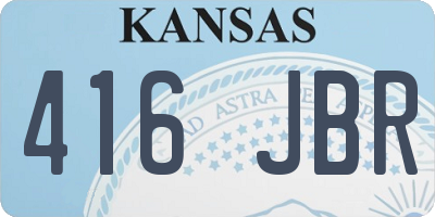 KS license plate 416JBR