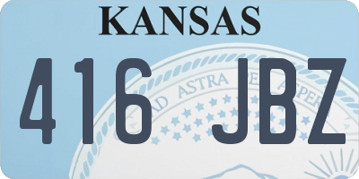 KS license plate 416JBZ