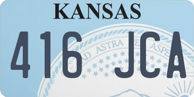 KS license plate 416JCA