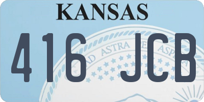 KS license plate 416JCB