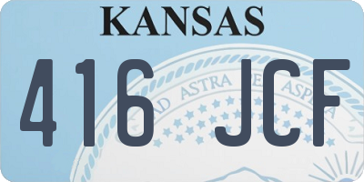KS license plate 416JCF
