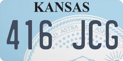 KS license plate 416JCG