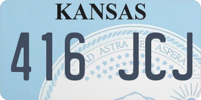 KS license plate 416JCJ
