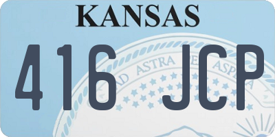 KS license plate 416JCP